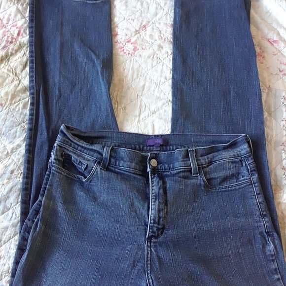NYDJ High Rise Straight Leg Size 16 Medium Wash - Picture 1 of 14
